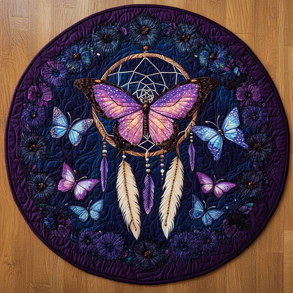Celestial Butterfly KL0412009CL Quilted Round Mat