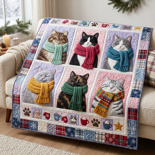 Winter Cats XR1805006CL Quilt