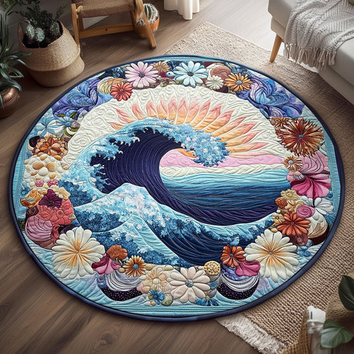 Whisper Of The Tide WJ0506048CL Quilted Round Mat