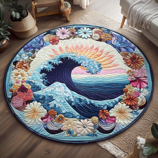 Whisper Of The Tide WJ0506048CL Quilted Round Mat