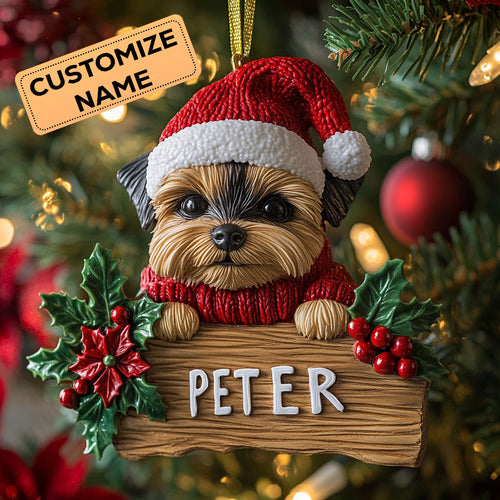 Yorkie Magic CW2110035CL Personalized Christmas Ornament
