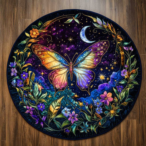 Starry Butterfly WN2504044CL Quilted Round Mat