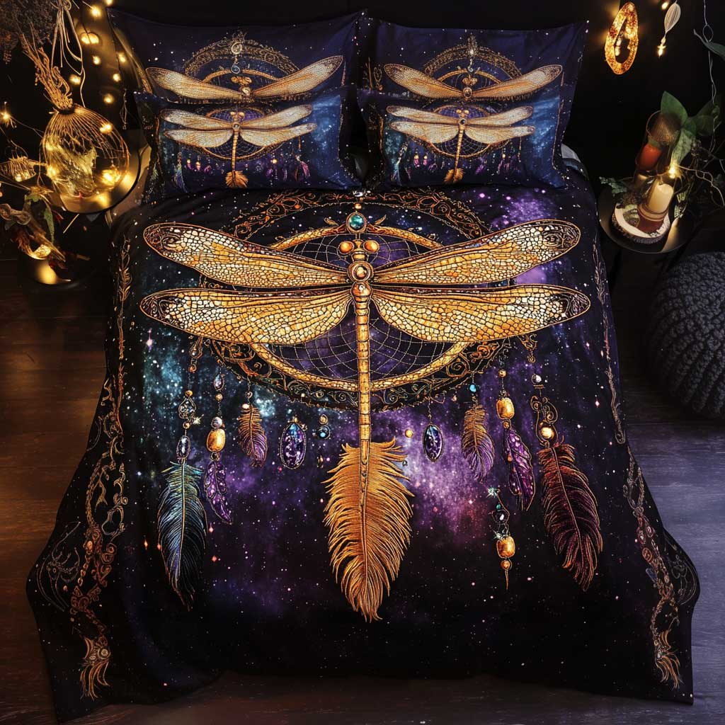 Golden Dream Dragonfly WN2702078CL Duvet Cover Set