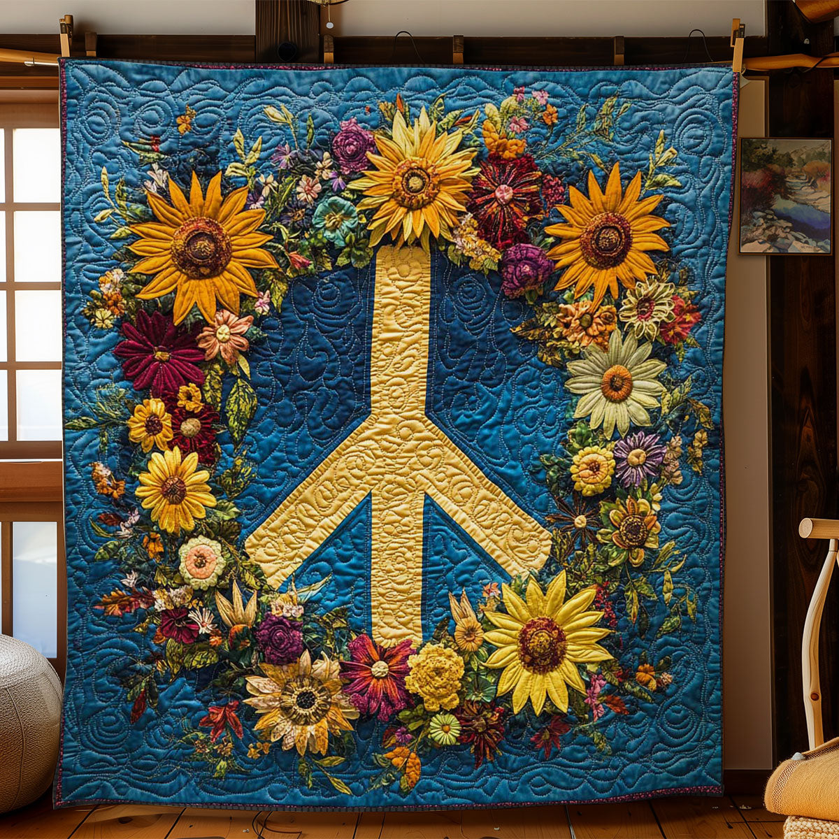 Harmony In Flowers WN0901053CL Quilt