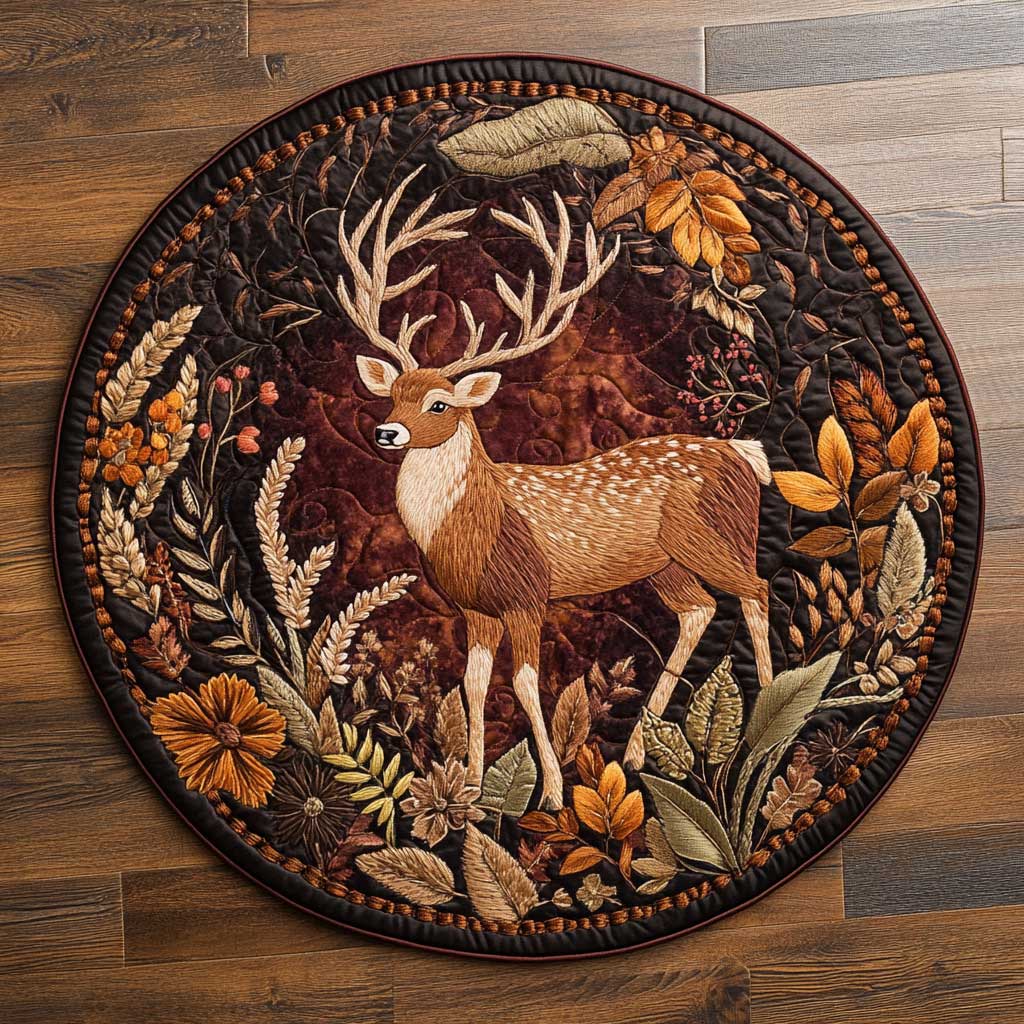 Sacred Deer WN2404057CL Quilted Round Mat
