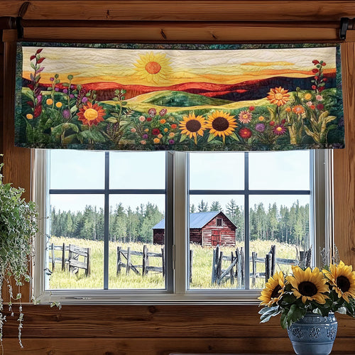 Radiant Sunflower WN2003062CL Quilted Valance