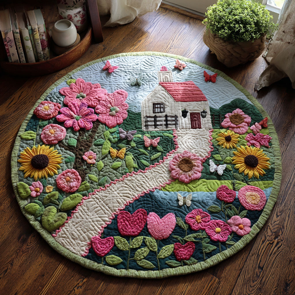 Spring Garden CW1401099CL Quilted Round Mat