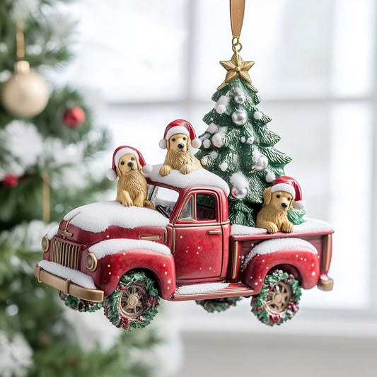 Merry Retriever's Home LT3010014CL Christmas Ornament