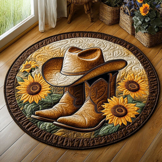 Sunflower & Boots KL1312028CL Quilted Round Mat