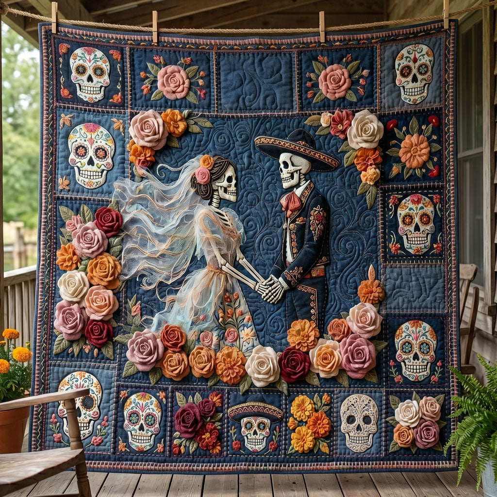 Eternal Love Sugar Skull Wedding WN2804008CL Quilt