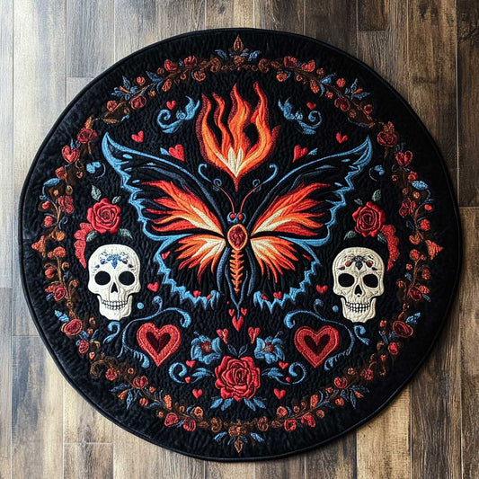 Love Butterfly WN2504027CL Quilted Round Mat