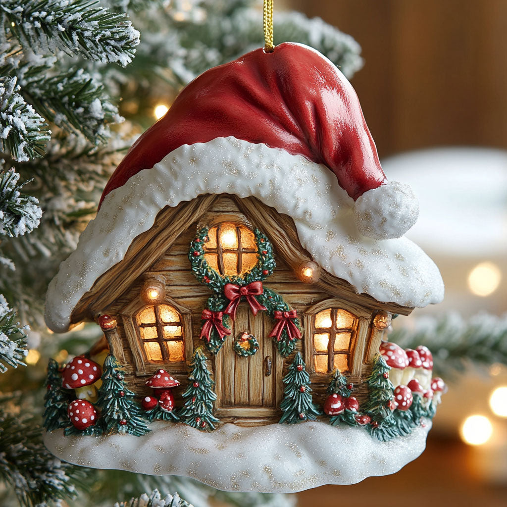 Holiday Mushroom House CW1012033CL Christmas Ornament