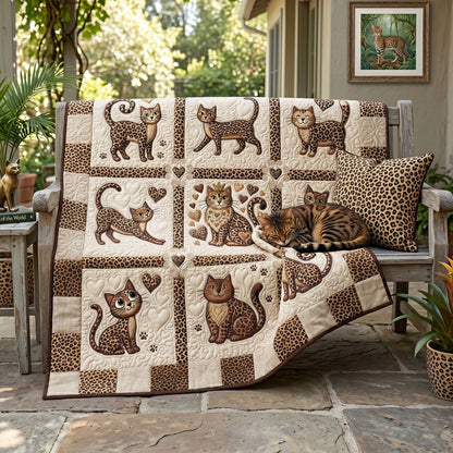 Leopard Love Cats WN0206007CL Quilt
