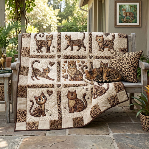 Leopard Love Cats WN0206007CL Quilt