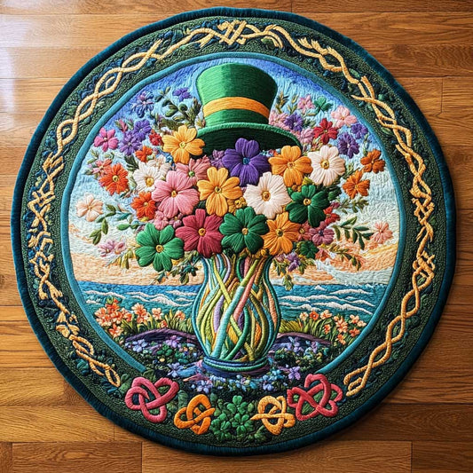 Lucky Shamrock Magic WN2904082CL Quilted Round Mat