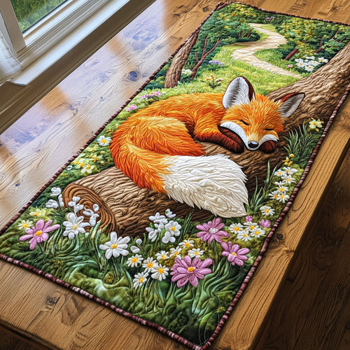 Sleeping Fox WJ1205018CL Quilted Table Runner