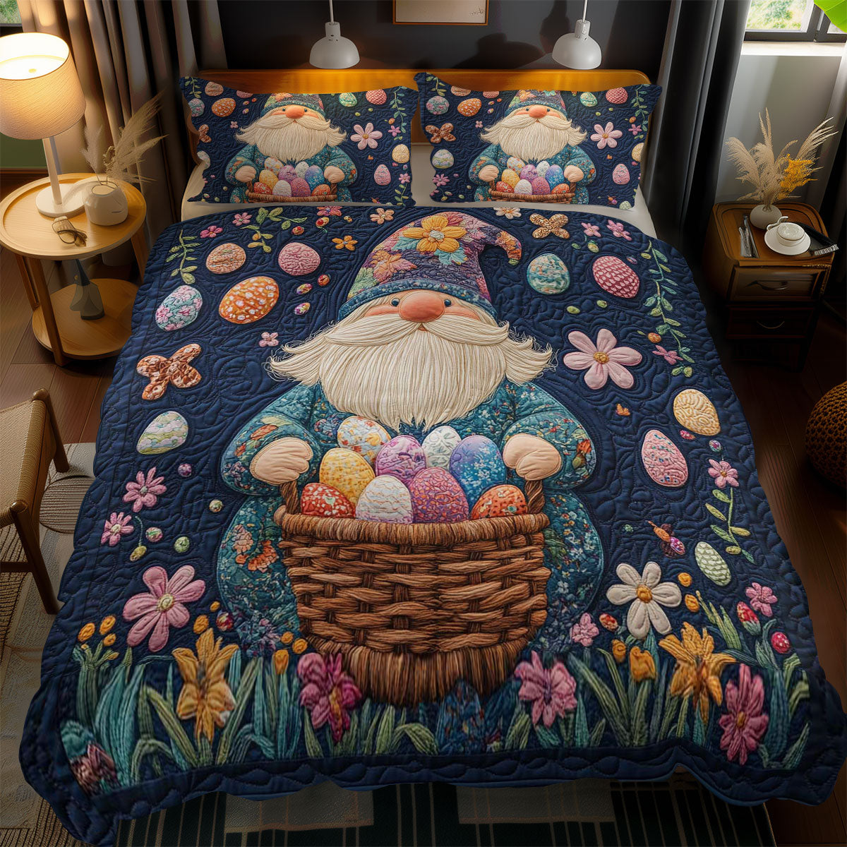 Gnome’s Festive Treasures WN1701133CL Duvet Cover Set