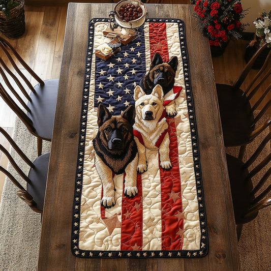 German Shepherd Brave WN1006038CL Quilted Table Runner