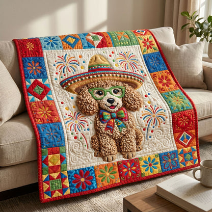 Sombrero Poodle Puppy WN1804012CL Quilt
