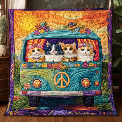 Hippie Cats Road Trip KL0701001CL Quilt