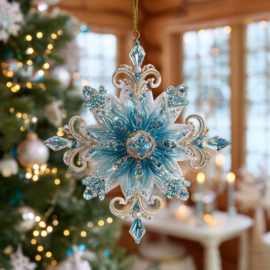Aqua Bloom CW0912007CL Christmas Ornament