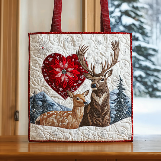 Deer Couple QA0912014CL Quilted Tote Bag