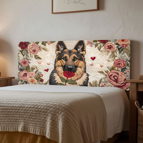 Bloom German Shepherd CW2012001CL Quilted Headboard Slipcover