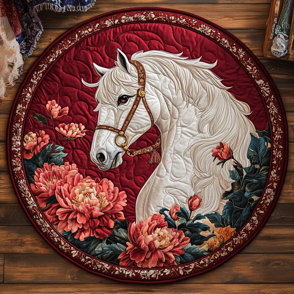 Rose Garden CP1501038CL Quilted Round Mat