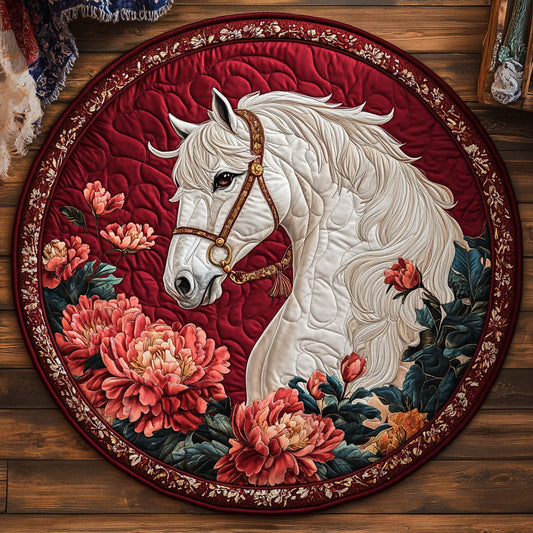 Rose Garden CP1501038CL Quilted Round Mat