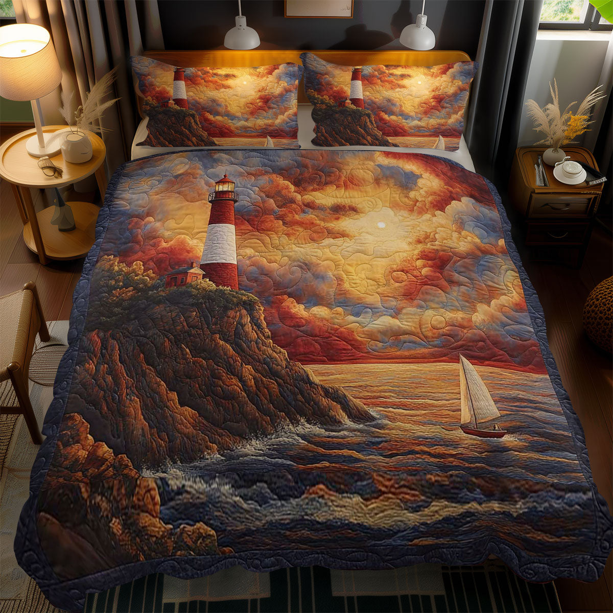 Burning Sky Lighthouse WN0502057CL Duvet Cover Set