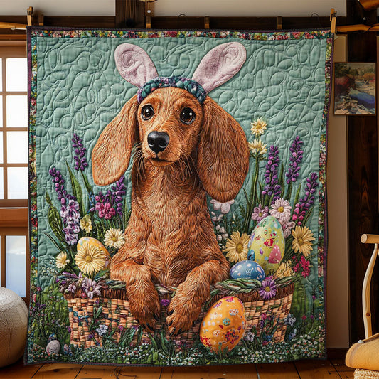 Whimsical Dachshund Bunny WN1501005CL Quilt