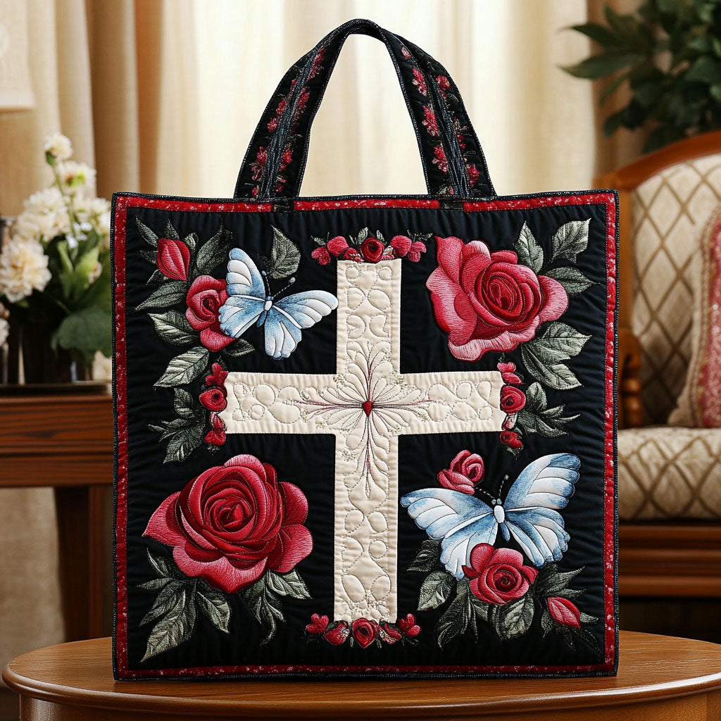 Butterfly Cross Garden KL2711014CL Quilted Tote Bag