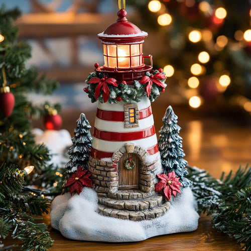 Holiday Red Lighthouse CW2511022CL Christmas Ornament