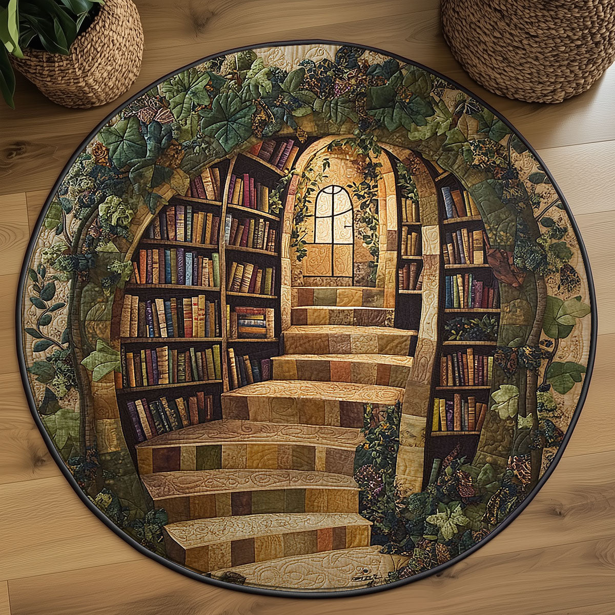 Library WJ1205026CL Quilted Round Mat