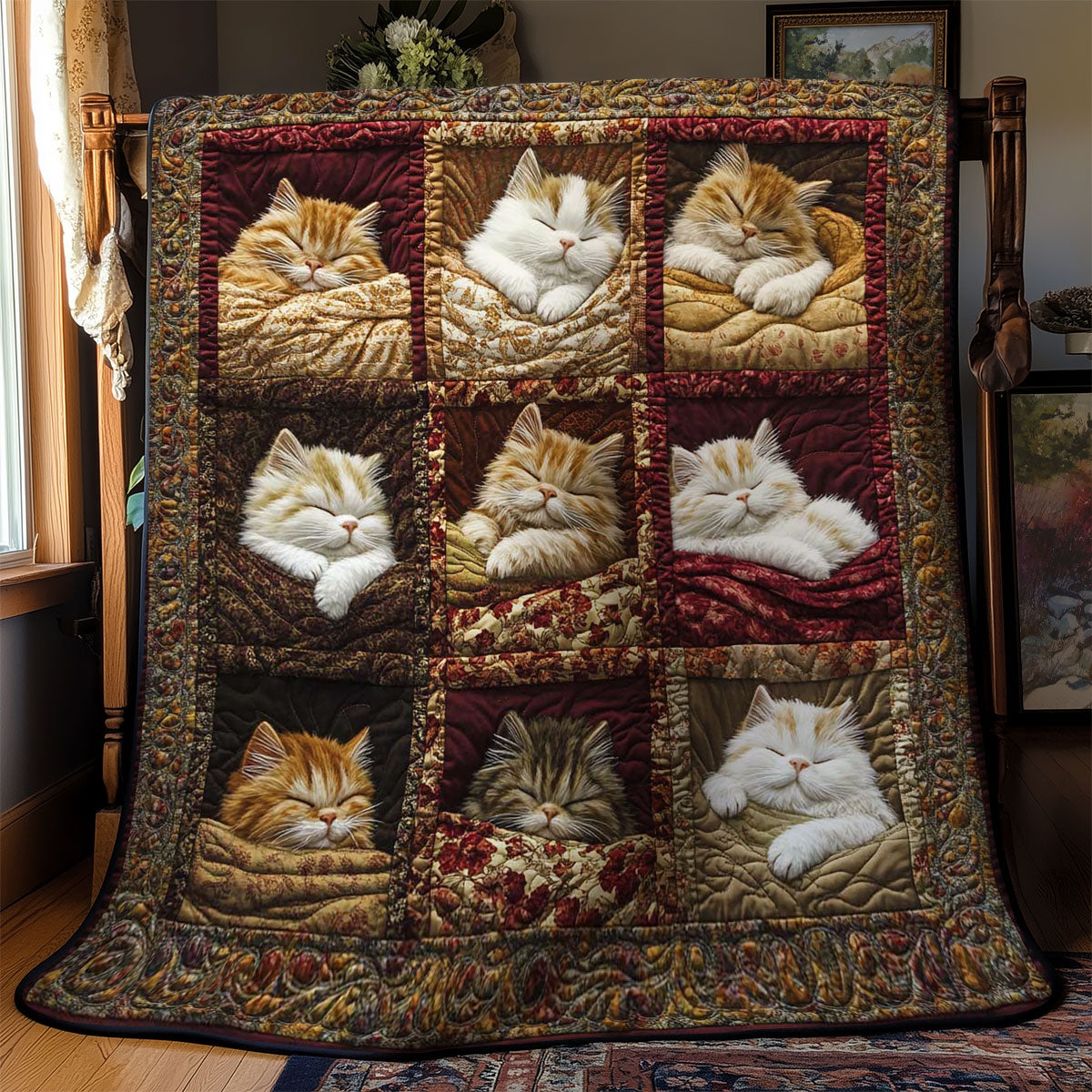 Peaceful Cat Slumber WN1103058CL Quilt