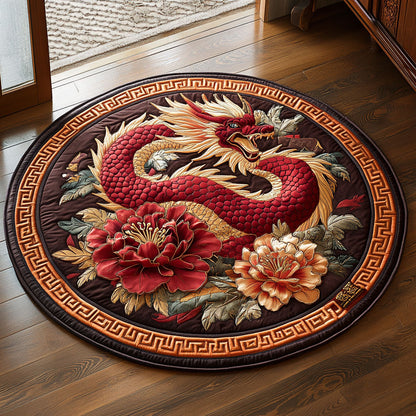 Blazing Peony CP2709134CL Quilted Round Mat