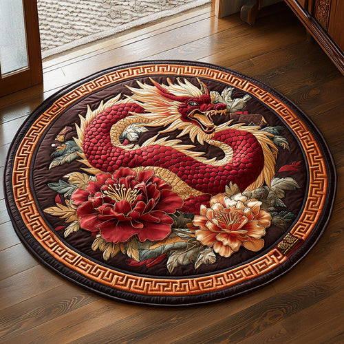 Blazing Peony CP2709134CL Quilted Round Mat