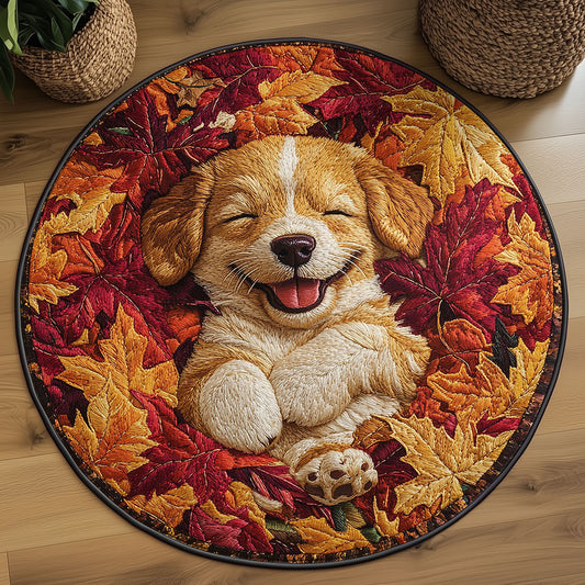 Dog Among Colors WN2406014CL Quilted Round Mat