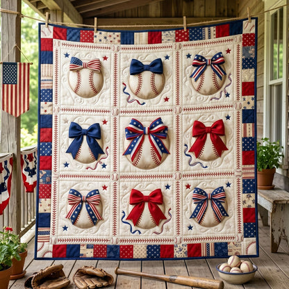 Patriotic Diamond Baseballs WN3005006CL Quilt