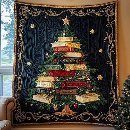 Christmas Book Tree QA1811003CL Quilt