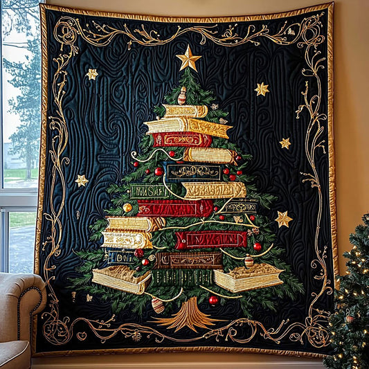 Christmas Book Tree QA1811003CL Quilt