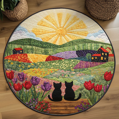 Whiskered Hill WJ1807042CL Quilted Round Mat