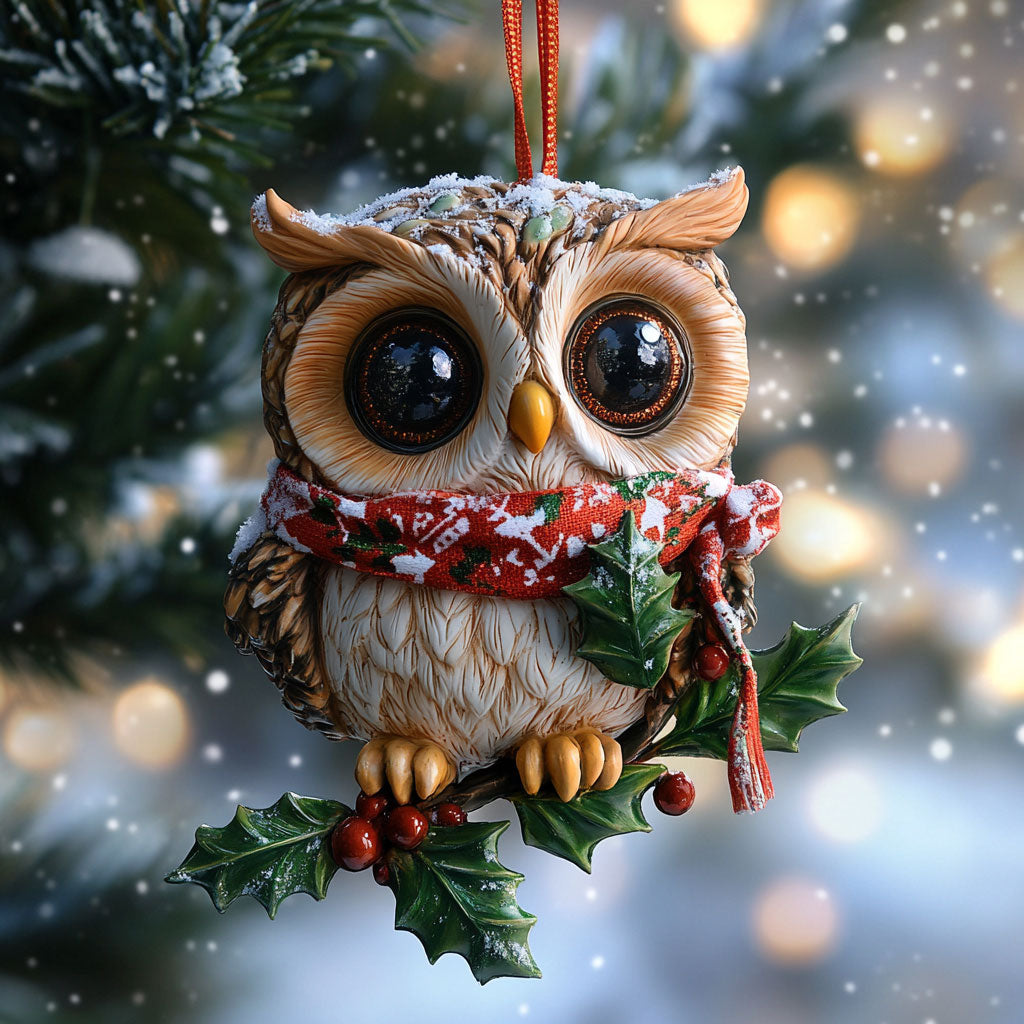 Owl Christmas Perch WN1112045CL Christmas Ornament