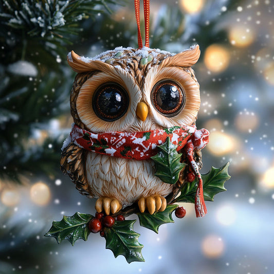 Owl Christmas Perch WN1112045CL Christmas Ornament