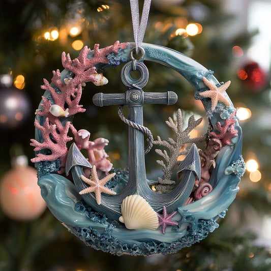 Beach Anchor CP0412006CL Christmas Ornament