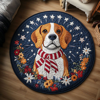 Freedom Beagle WN1306027CL Quilted Round Mat