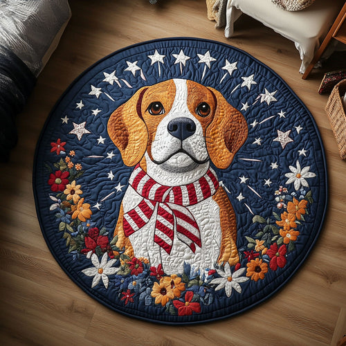 Freedom Beagle WN1306027CL Quilted Round Mat