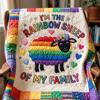 Rainbow Sheep Family WN1206014CL Quilt