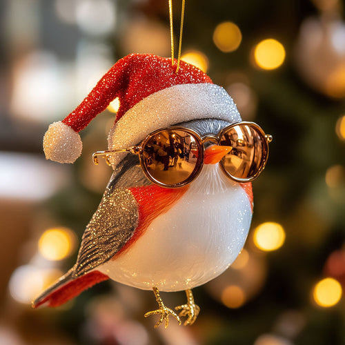 Santa's Swag Robin LT2210033CL Christmas Ornament