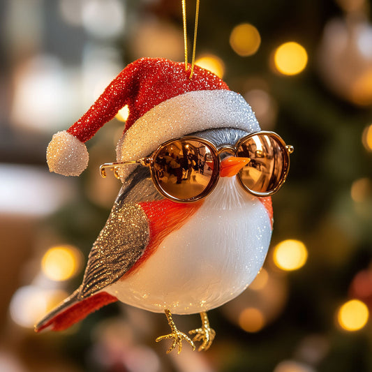 Santa's Swag Robin LT2210033CL Christmas Ornament